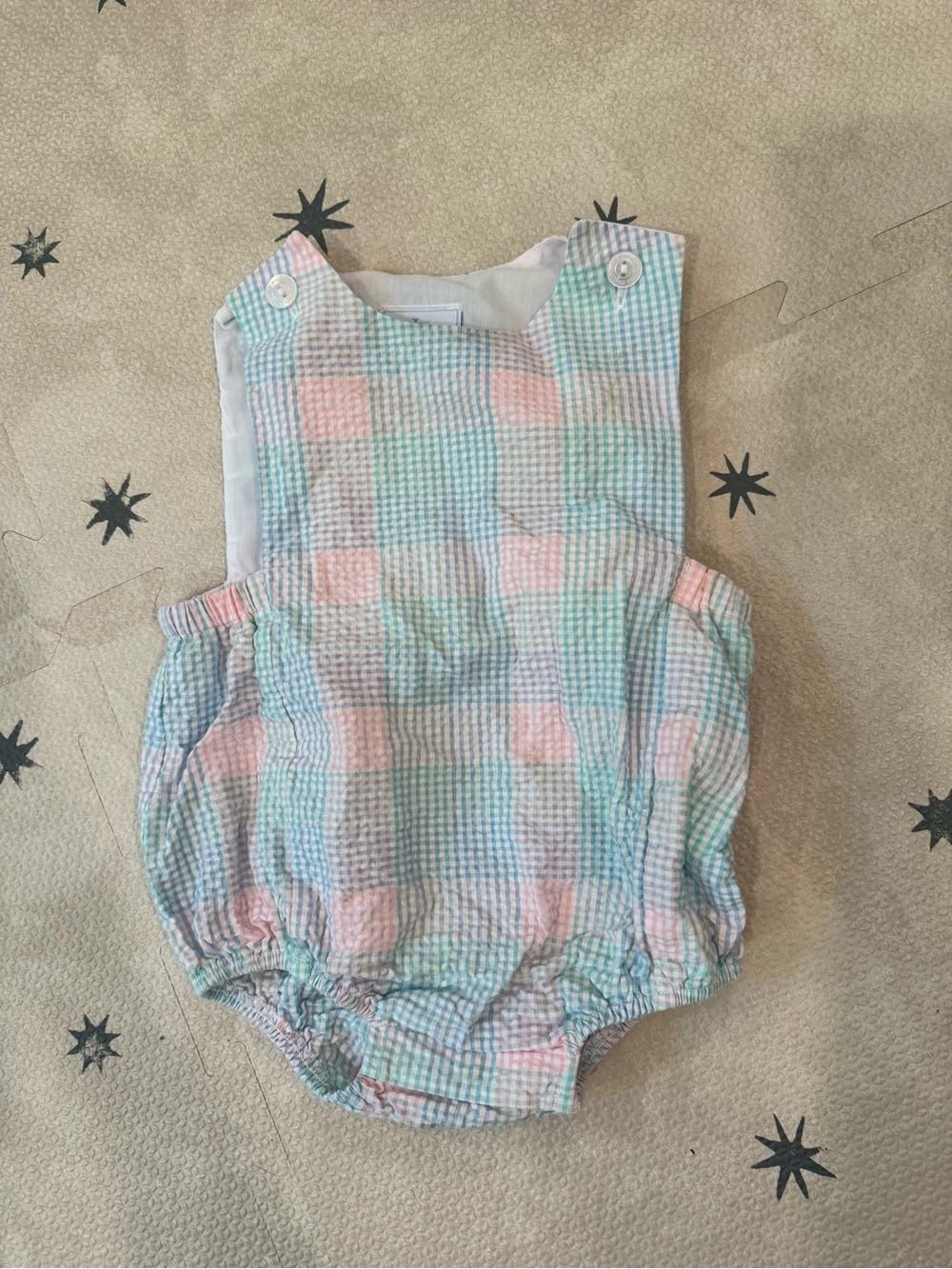 Little English Seersucker Bubble Sunsuit 12 Month